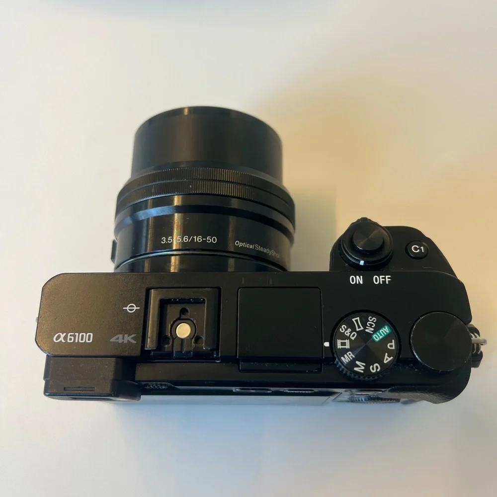 Sony Black Mirrorless Camera with Accessories